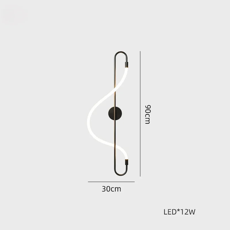 Modern Art Creative Ceiling Linear Long Strip LED Pendant Lamp,Lusters Bedroom Dining Room Indoor Home Decor Lighting Fixture