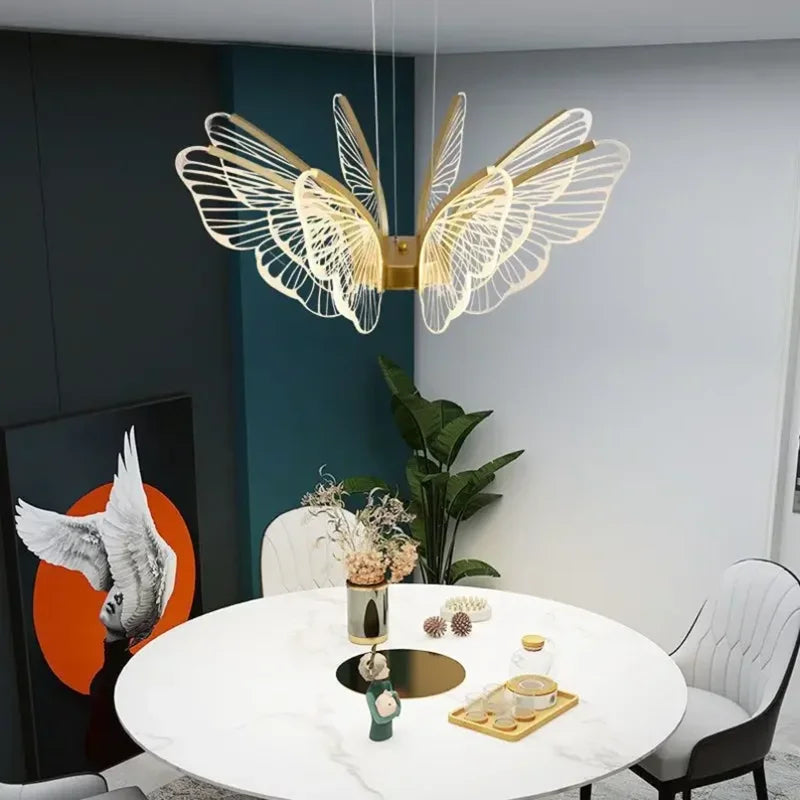 Butterfly Chandelier Minimalist arcylic hanging lights Creative lustres suspendu Living Room Bedroom kitchen island chandelier