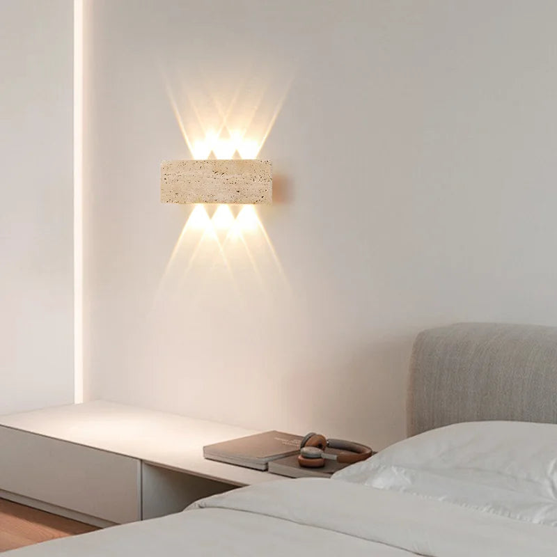 Wabi-Sabi Stone Wall Light – Waterproof IP65 LED Sconce for Indoor & Outdoor Use