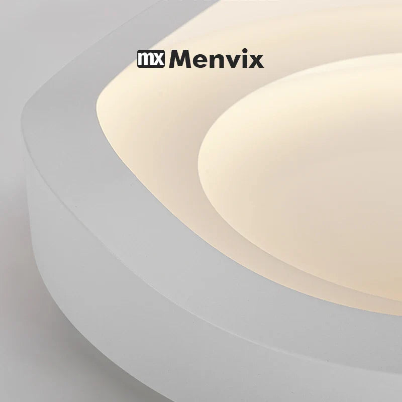 Menvix Modern LED Ceiling Lights Chandelier Round White Lamps Home Art Lighting Fixtures for Bedroom Study Dining Room Kitchen