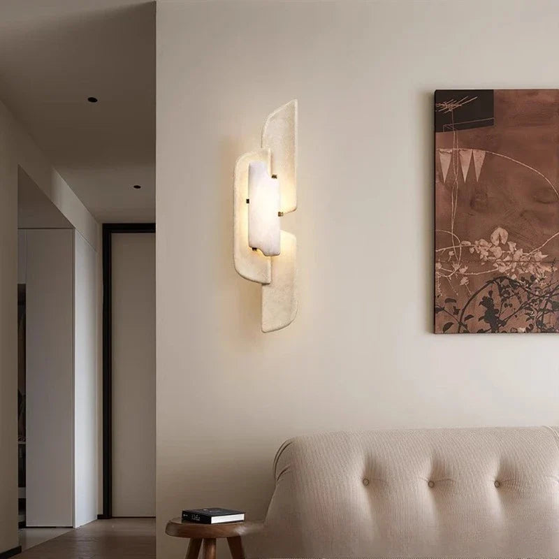 Nordic Marble Acrylic Wall Lamp – Modern Up & Down LED Wall Light