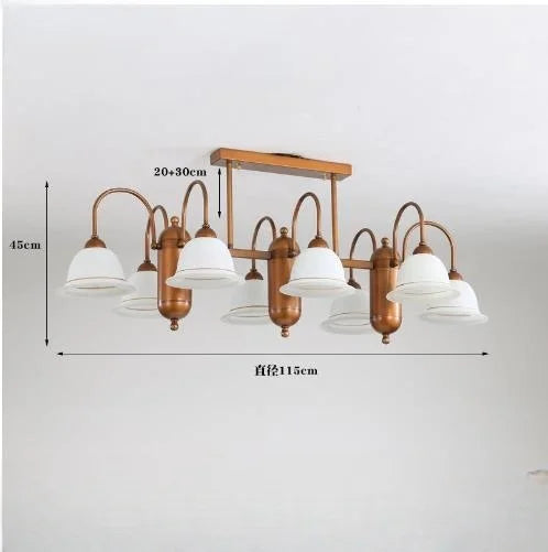 Nordic Creative Retro LED Chandelier Living Room Restaurant Bedroom Kitchen Hotel Glass Art Pendant Lamp Home Decor Lighting