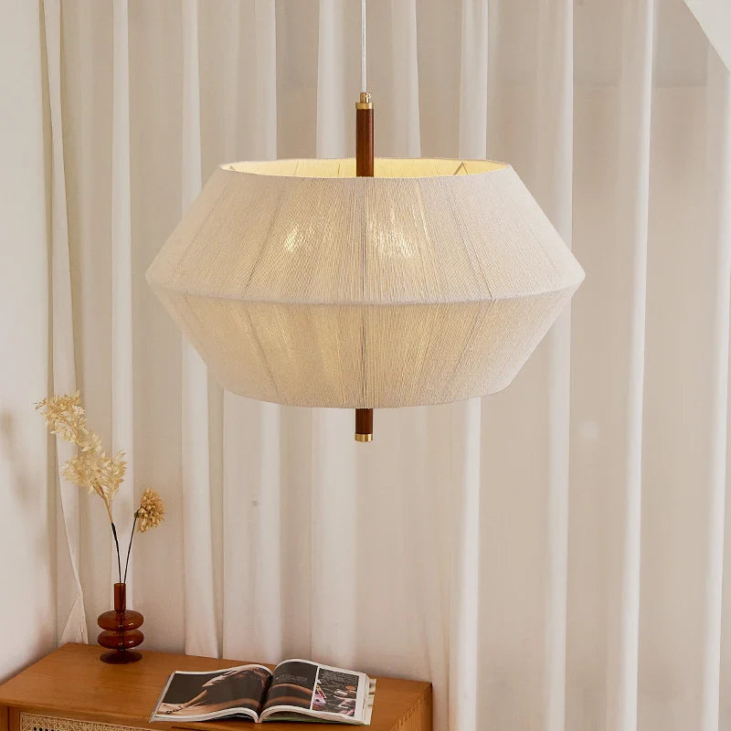 Modern Fabric Pendant Light – Minimalist Linen Ceiling Lamp