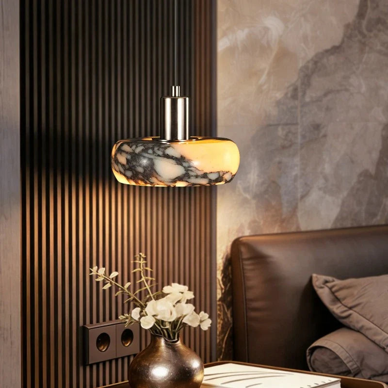 2026 New Italian Light Luxury Pendant Lamp, Minimalist Bedside Hanging Light for Bedroom & Entryway Home Decoration