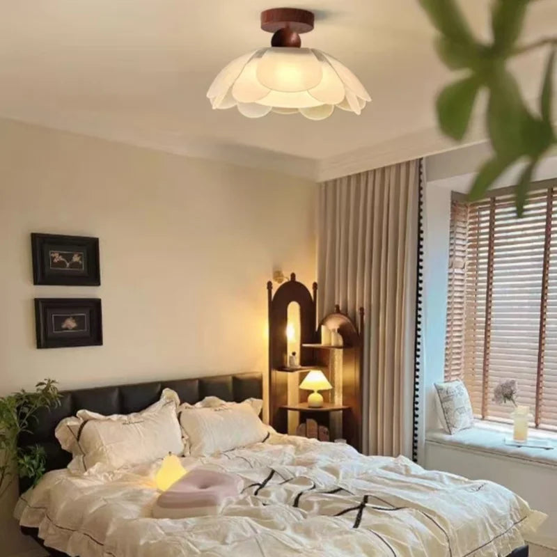 French Flower Acrylic LED Pendant Lamp – Modern Petal Ceiling Light