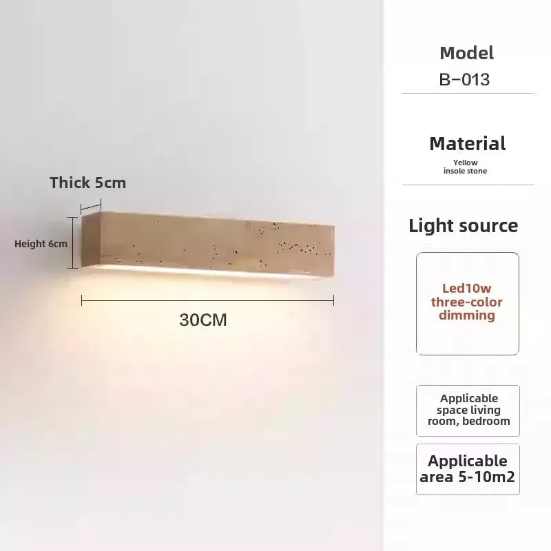 Modern Natural Stone Wall Light LED – Minimalist Wall Lamp for Bedroom & Living Room
