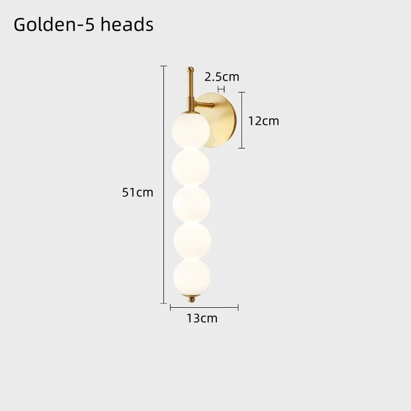 Nordic Modern Glass Bed Head Wall Lamp Minimalist Sconce for Bedroom Corridor Living Room Background Wall Decor