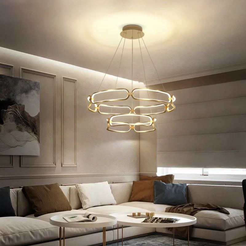 Living Room Chandelier Light Luxury Nordic Style Lamp, Creative Modern Simple Dining Room Lamp Bedroom Lamp