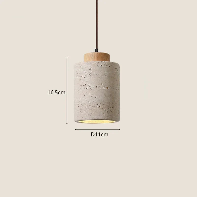 Modern designer wabi-Sabai bedroom bedside lighting bar B&B yellow cave stone chandelier bedside hanging wire lamp