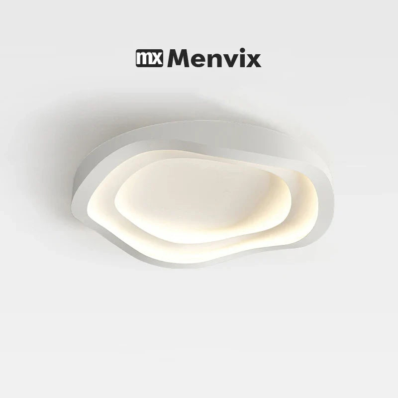 Menvix Modern LED Ceiling Lights Chandelier Round White Lamps Home Art Lighting Fixtures for Bedroom Study Dining Room Kitchen