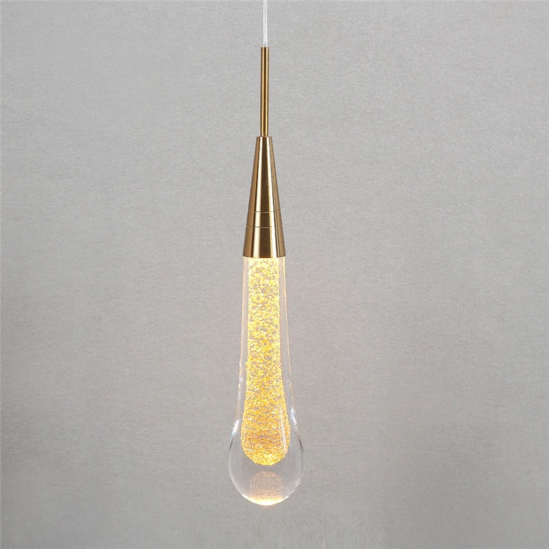 Nordic Luxury Wall Lamp Modern Living Room Wall Light Fixtures LED Droplet Shape Crystal Decorative Lighting Art Deco Flesh Lamp