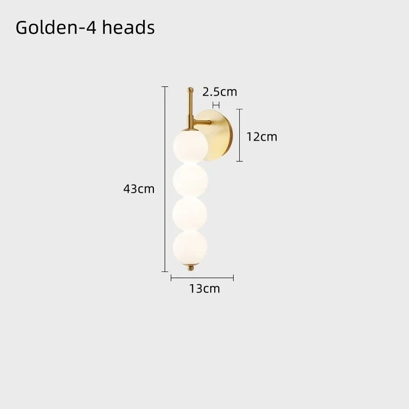 Nordic Modern Glass Bed Head Wall Lamp Minimalist Sconce for Bedroom Corridor Living Room Background Wall Decor