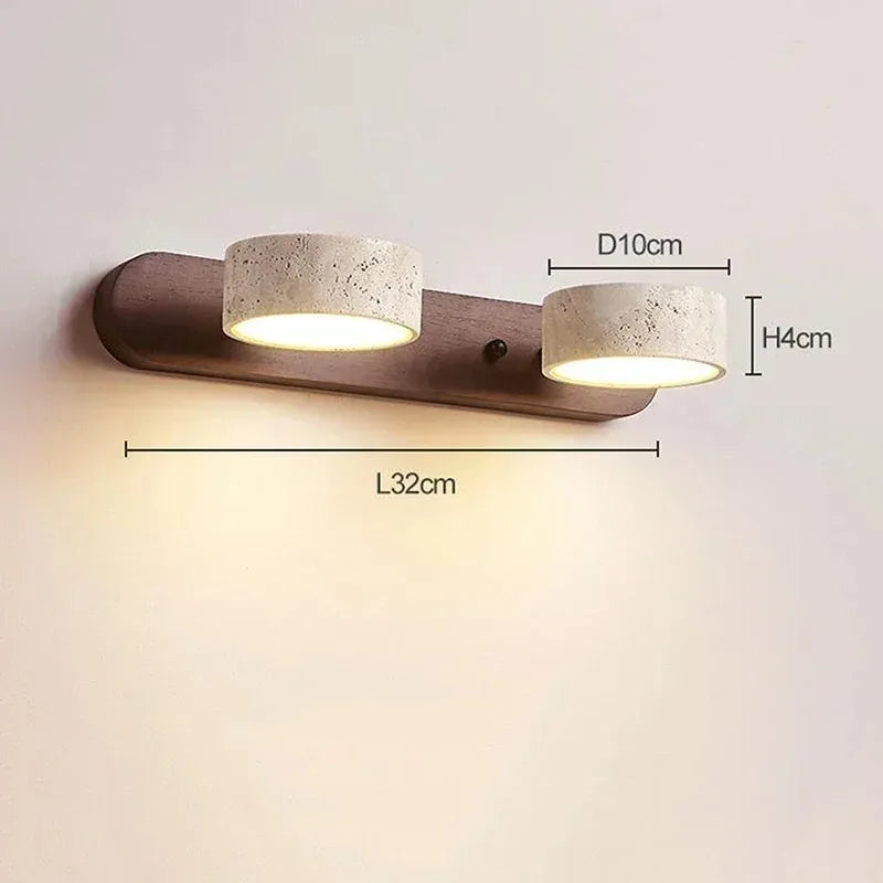 Travertine Duo Wall Light – Modern Natural Stone Up & Down Sconce