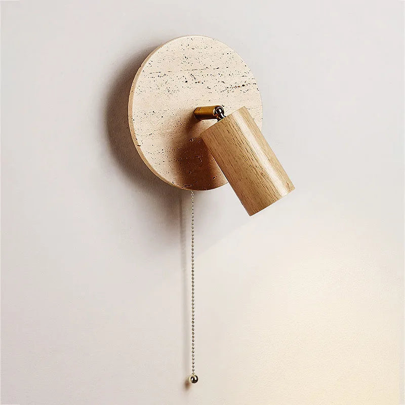 Huangdong stone bedroom wall lamp retro in the ancient style study wall can be rotated wall lamp surprise silent wind residentia