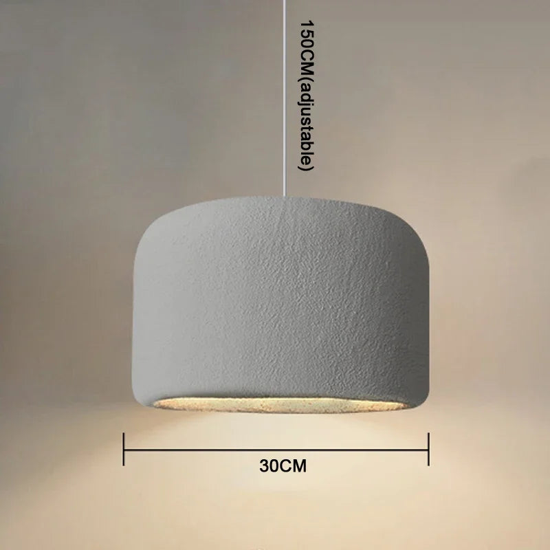 Wabi-Sabi Pendant Light with Textured Shade – Modern Ceiling Light