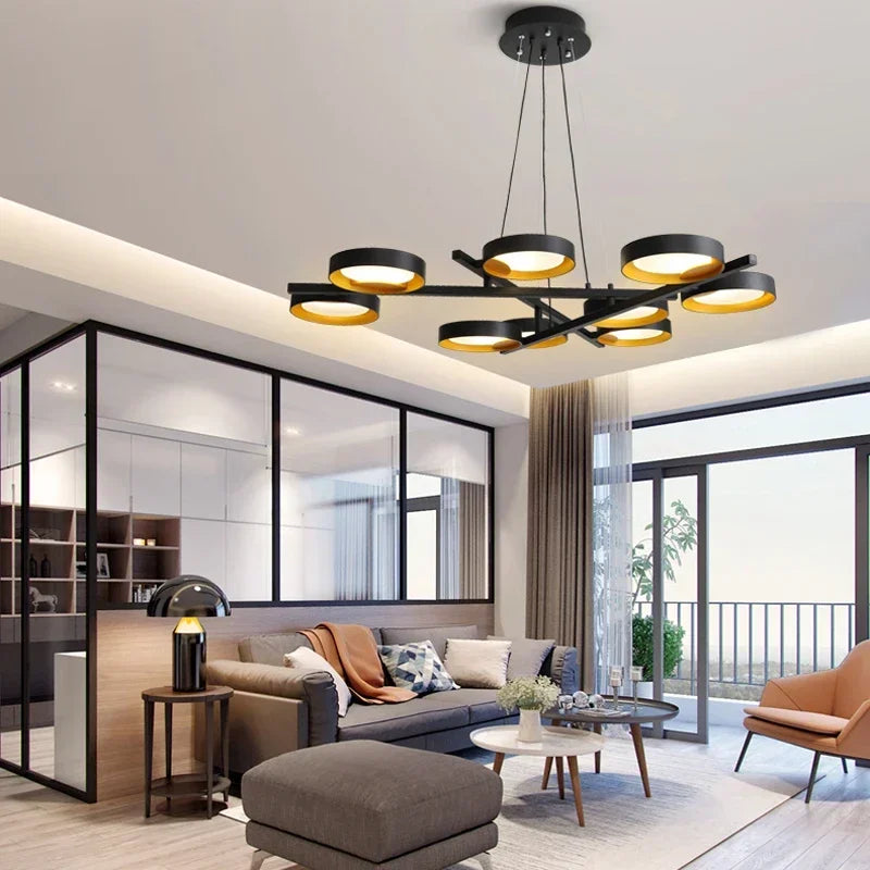 Modern Metal Acrylic Lustre Led Chandelier for dining table Living Room Decor Wall Lamp House Appliance Lighting lustre