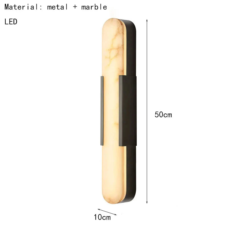 Marble LED Wall Light – Modern Vertical Ambient Sconce