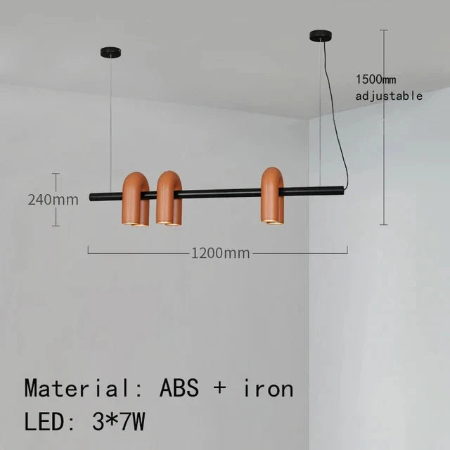 Nordic Designer U-shaped Water Pipe Chandelier Ins Rotatable Variable Shape Bedroom Living Room Home LED Lighting Fixture Decor