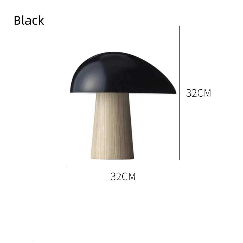 Danish Designer Resin Table Lamp for Bedroom Hotel Bedside Atmosphere LED Desk Modern Mushroom Shaped Lighting Indoor Decor