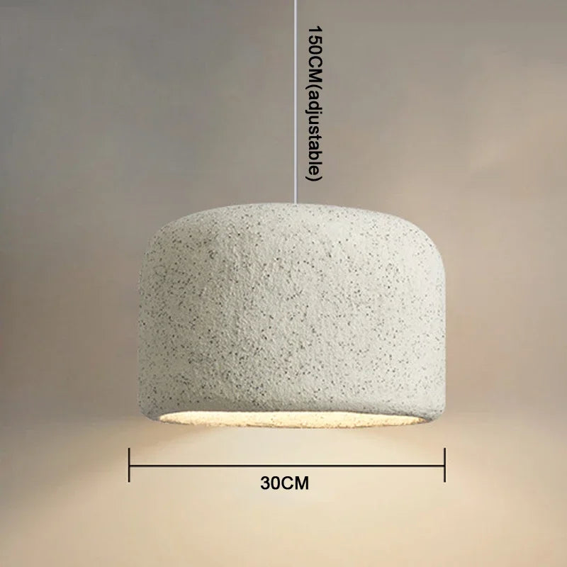 Wabi-Sabi Pendant Light with Textured Shade – Modern Ceiling Light