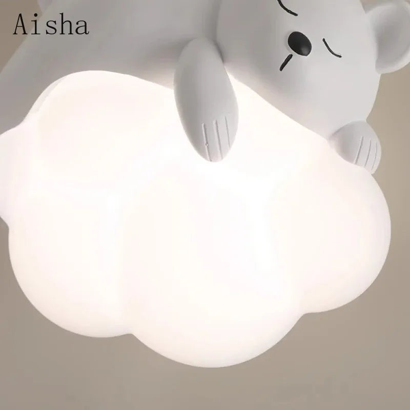 Cute Bunny Cloud Wall Lamp – Kids Bedroom Night Light