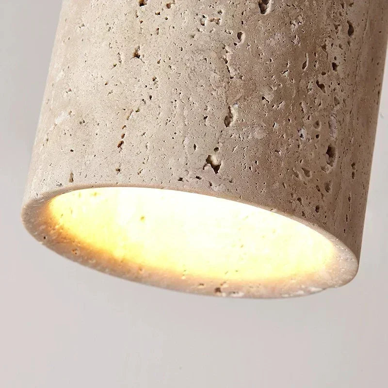 Led Ceiling Lamp Surface Mounted Downlight Japanese Style Stone Wood Light Round 110V220V For Living Room Corridor Porch Balcony