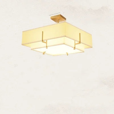 Wabi-Sabi Linen Pendant Light – Minimalist Farmhouse Fabric Chandelier