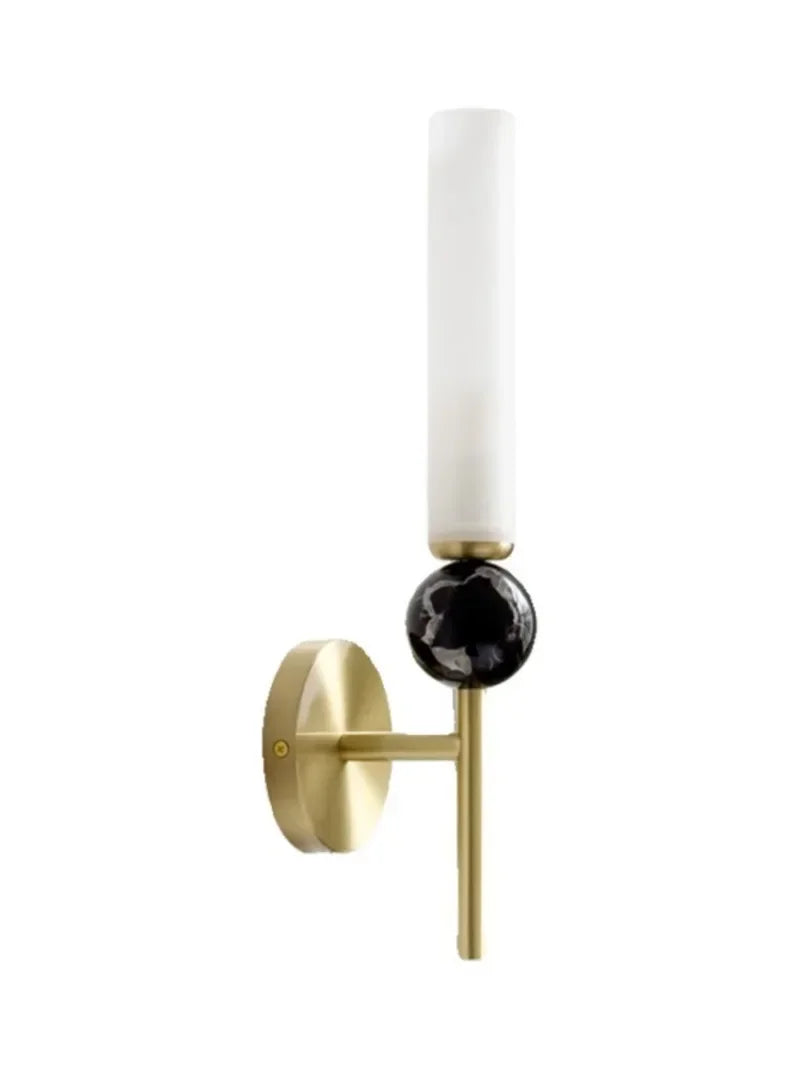 Nordic minimalist all copper wall lamp hotel living room bedside G9 LED pendant light balcony staircase indoor marble wall lamp