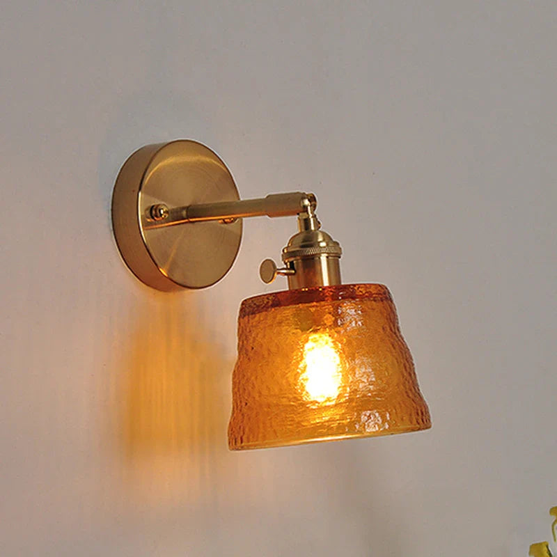 Lampada da muro di vetro riprodotta in forma diurna lampada da muro di vetro per la testa di un letto moderno nordico lampada da
