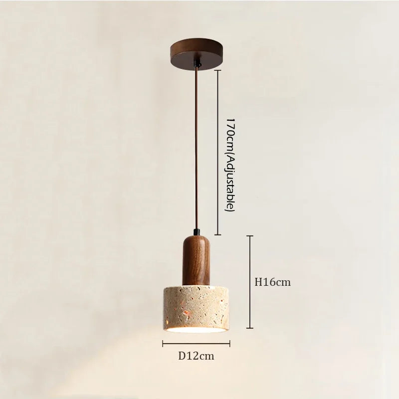 Wabi Sabi Yellow Stone LED Pendant lamp dining Table Bedroom Kitchen Island chandelier Restaurant home Decoration light fixtures