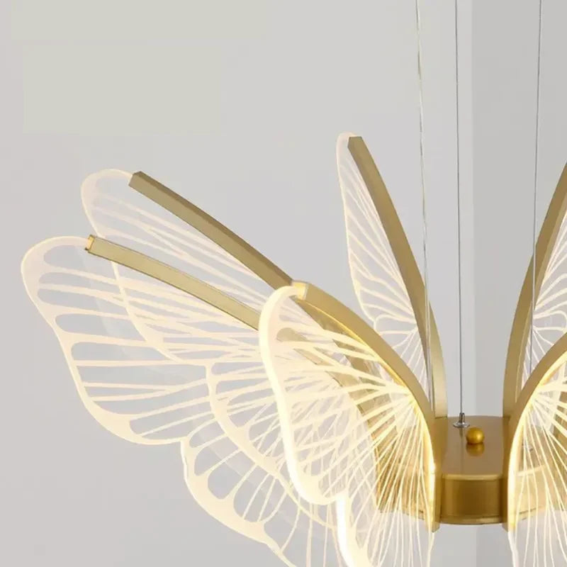 Butterfly Chandelier Minimalist arcylic hanging lights Creative lustres suspendu Living Room Bedroom kitchen island chandelier
