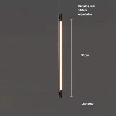 Modern Art Creative Ceiling Linear Long Strip LED Pendant Lamp,Lusters Bedroom Dining Room Indoor Home Decor Lighting Fixture