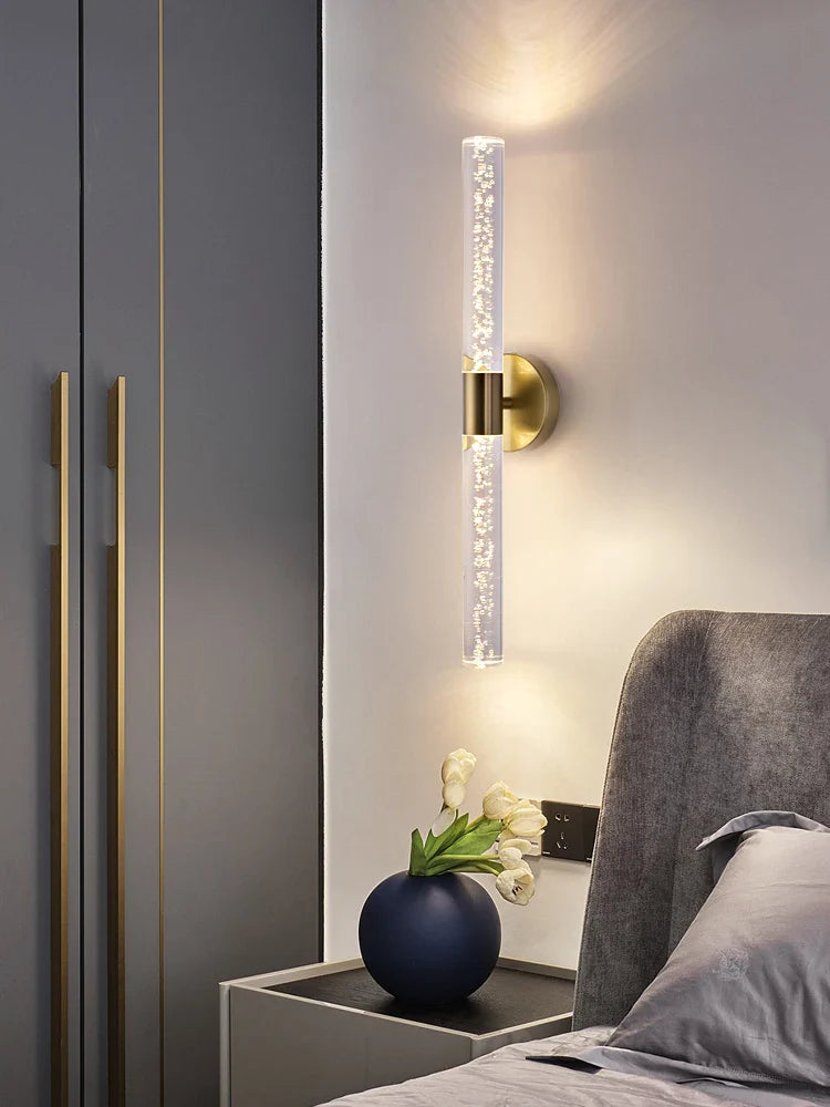Modern Crystal LED Wall Light – Luxury Bubble Effect