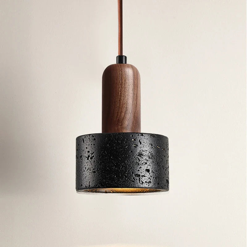 Black hole stone minimalist minimalist modern bedroom bedhead designer Nordic black restaurant bar personality chandelier
