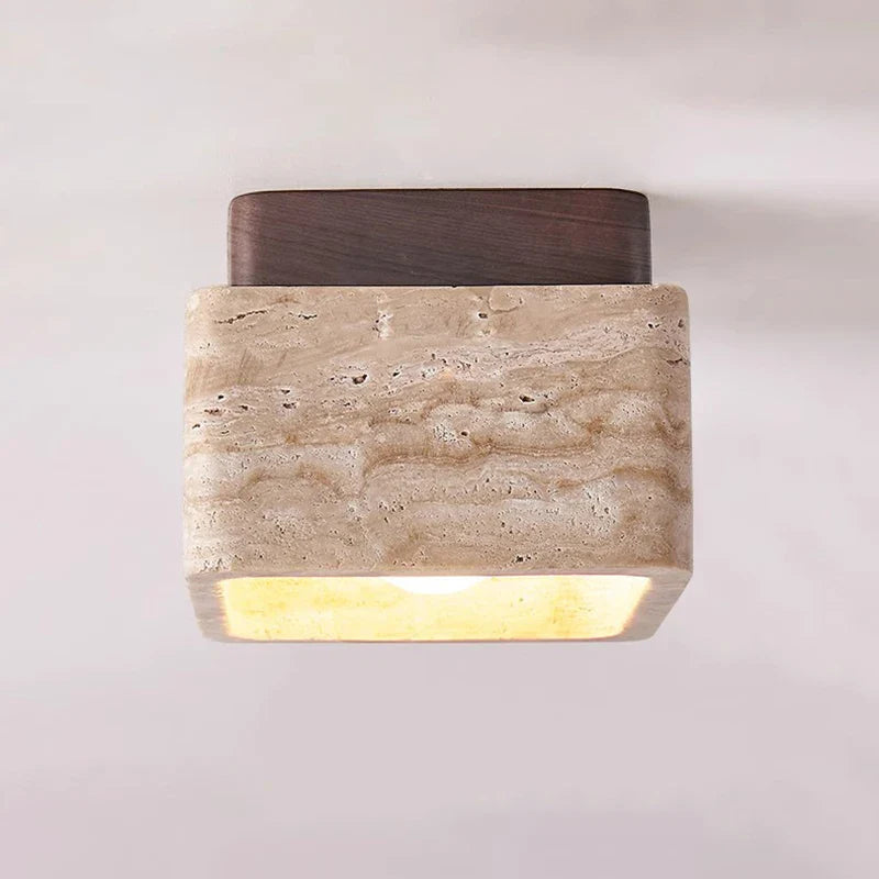 Wabi-sabi ceiling light retro yellow cave stone ancient cream wind into the hallway hallway balcony small lights