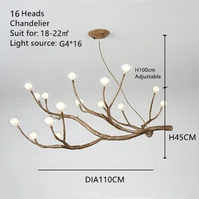 Modern Minimalist Tree Branch LED Chandelier Hotel Lobby Coffee Shop Clothing Store Restaurant Pendant Lamp Art Decor Lighting