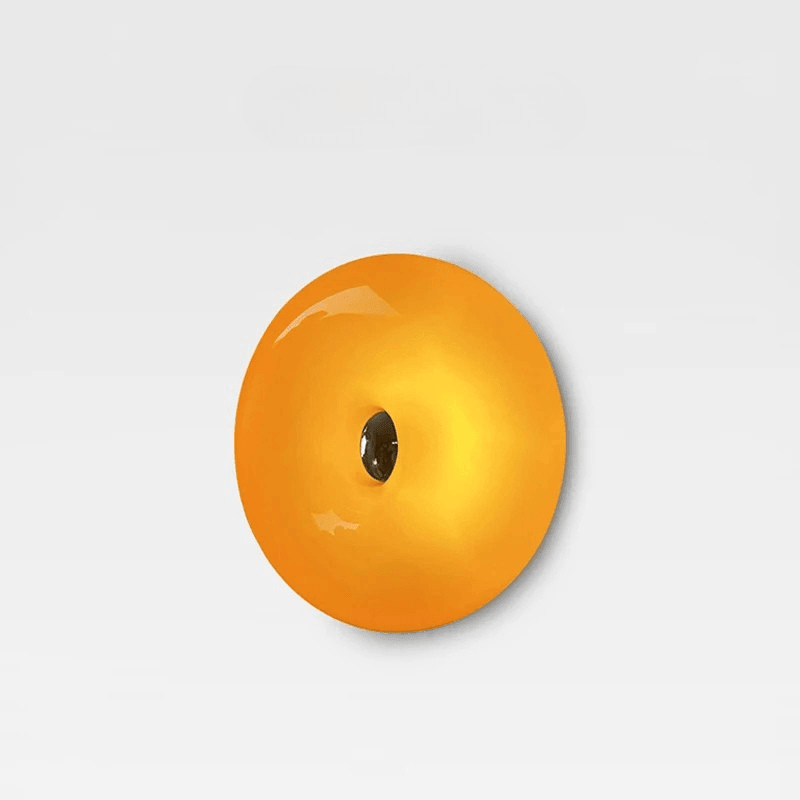 Modern Art Deco Orange Glass Wall Lamp – Dimmable LED Ambient Light Fixture