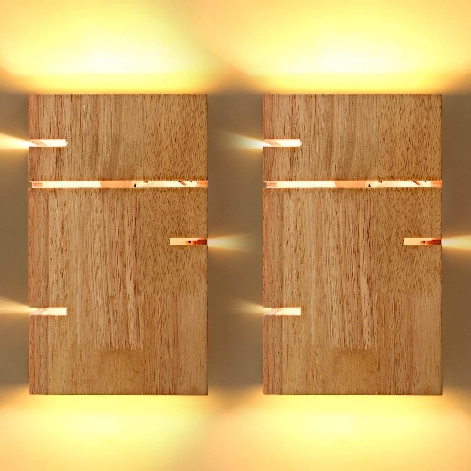 Modern Wooden Wall Lamp – Minimalist Up & Down Light Scandinavian Style