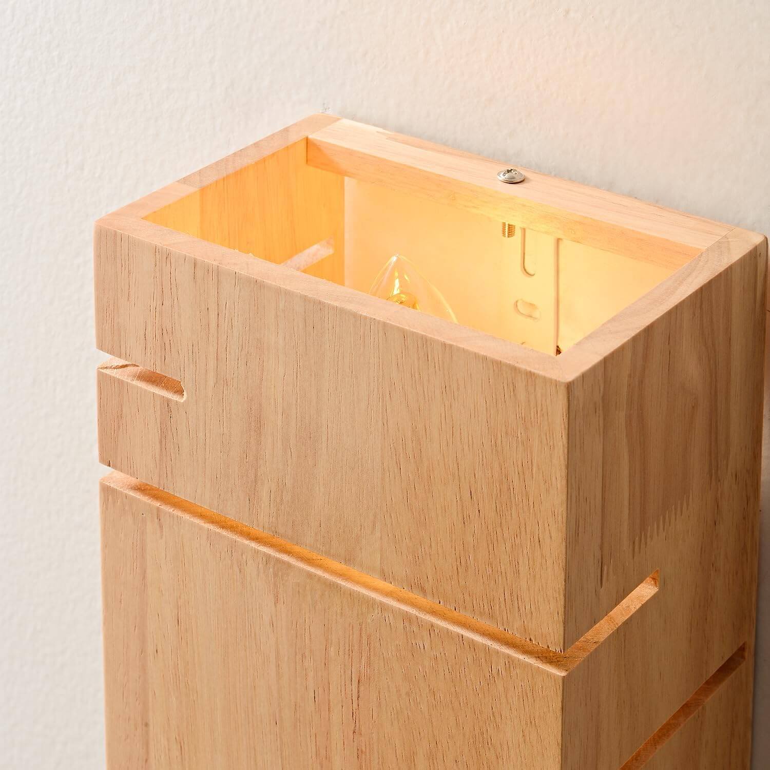 Modern Wooden Wall Lamp – Minimalist Up & Down Light Scandinavian Style