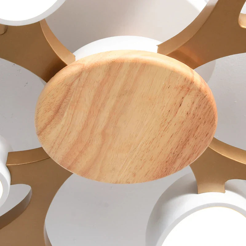 Wood chandelier Corridor Bedroom Kitchen Office Lamp leaf chandelier Lighting Living room suspension luminaire nordic style lamp