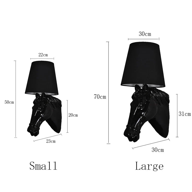 European Style Horse Lamp Wall Light Sconces Creative Home Deco Beside Lamp Living Room Lighting Fixtures Foyer Hotel Wall Light