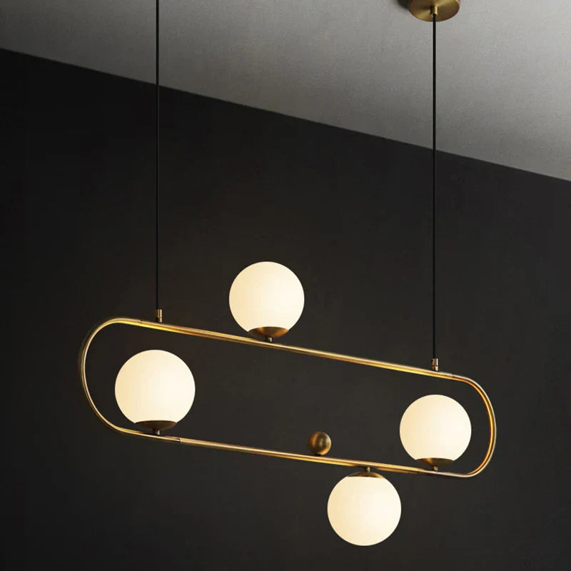 Nordic glass ball chandelier 3/4 lights Minimalist ring chandelier Kitchen Dining Table Hanging lamp deco hanging porch lights