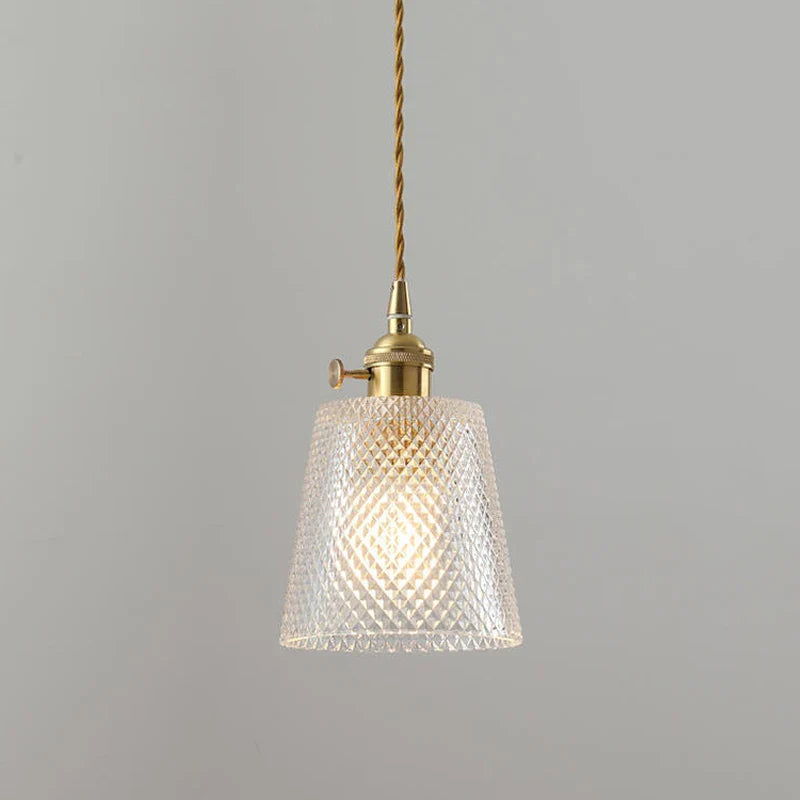 Vintage Noridc Argyle Glass Pendant Lamp Dining Room Kitchen Retro Pendant Lights Bedroom Decor Hanging Light With Switch