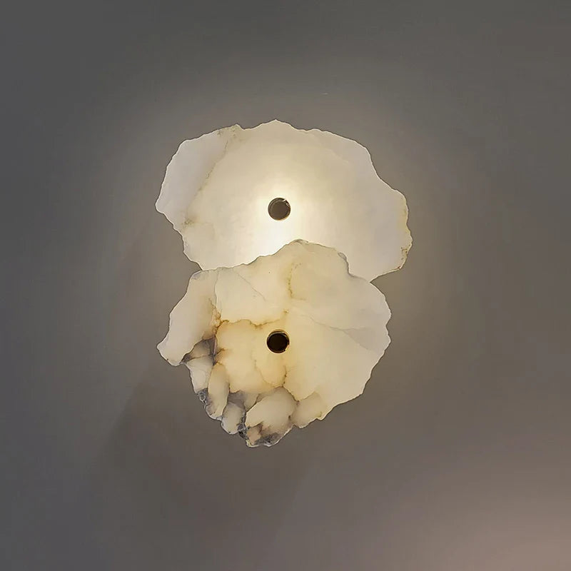 Natural Marble Wall Light – Sculptural LED Wall Sconce