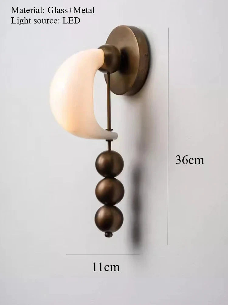 Modern Glass & Brass Pendant Light – Sculptural Orb Hanging Lamp