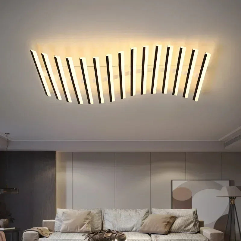 Nordic Art Line Acrylic Led Ceiling Lamp Living Room Restaurants Bedroom Kitchen Bar Chandelier  Modern Home Decoration Lighting