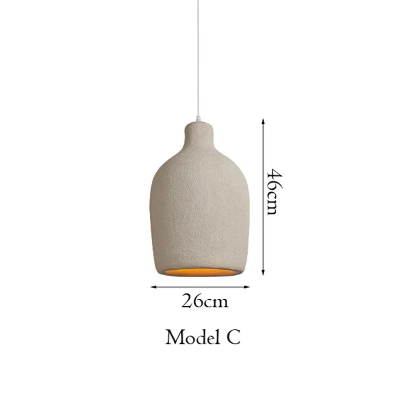 Wabi-Sabi Resin Pendant Light – Modern Japanese Hanging Lamp for Kitchen Island, Bedroom & Living Room