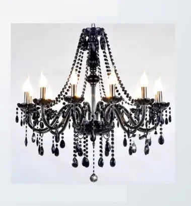 Modern K9 crystal chandeliers ceiling lights Black gray lustre crystal Living dinning room light ceiling indoor home furniture
