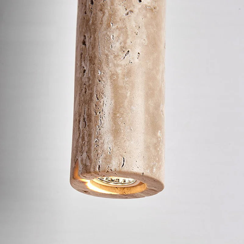Yellow Cave stone lamp Japanese cream wabi-Sabi bedroom bedside chandelier Creative Homestay retro Nordic restaurant small chand