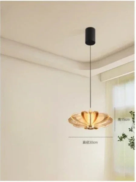 Modern Petal Crystal Chandelier LED – Artistic Minimalist Ceiling Light for Dining Room & Bar